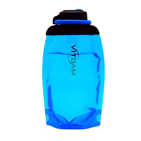 Бутылка для воды складная VITDAM синяя 500мл B050BLS - фото 1