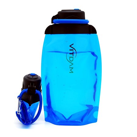 Бутылка для воды складная VITDAM синяя 500мл B050BLS - фото 2