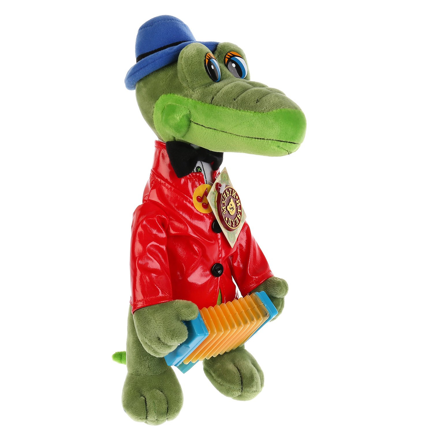 Мягкая игрушка Мульти-Пульти крокодил Гена с аккордеоном 24 см