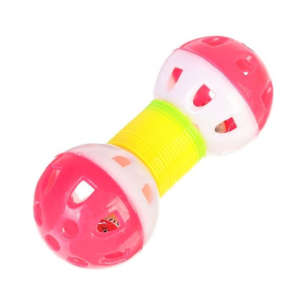 Игрушка для собак Uniglodis с бубенчиком желтый-розовый