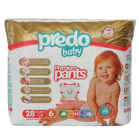 Подгузники-трусики Predo Baby 6 15+кг 28шт