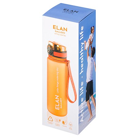 Бутылка для воды Elan Gallery 800 мл Style Matte оранжевая - фото 12