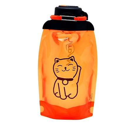 Бутылка для воды складная VITDAM оранжевая 500мл B050ORS 1305