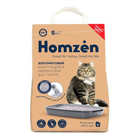 Наполнитель для кошачьего туалета Homzen комкующийся 14л 6кг
