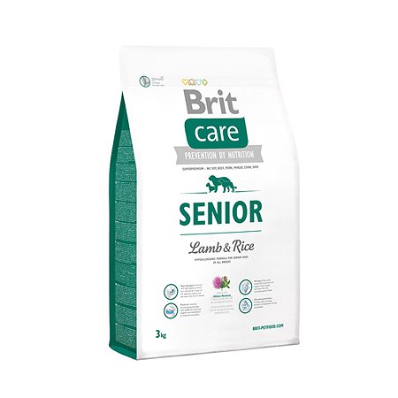 Корм для собак Brit Care 3кг для пожилых с ягненком и рисом сухой - фото 1