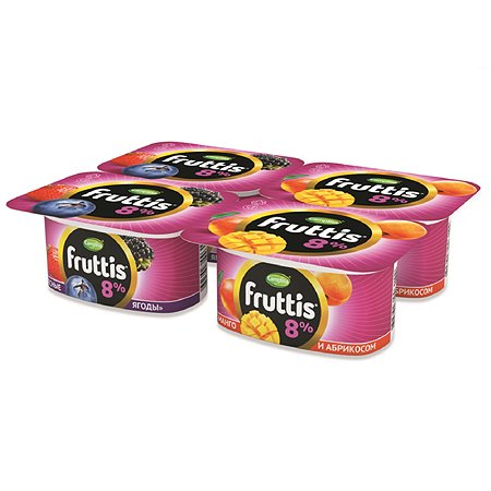 Йогурт fruttis абрикос-манго-лесные ягоды 115г с 3лет