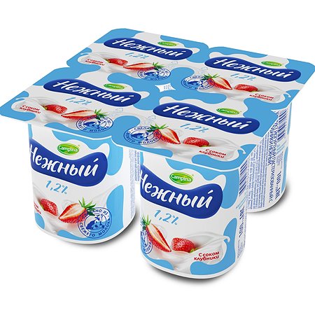 Йогурт Нежный клубника 100г с 3лет