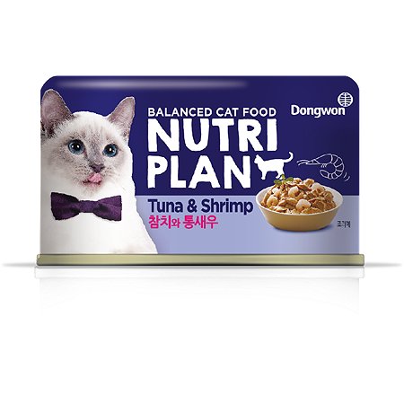 Корм для кошек Nutri Plan тунец с креветками в собственном соку 160г