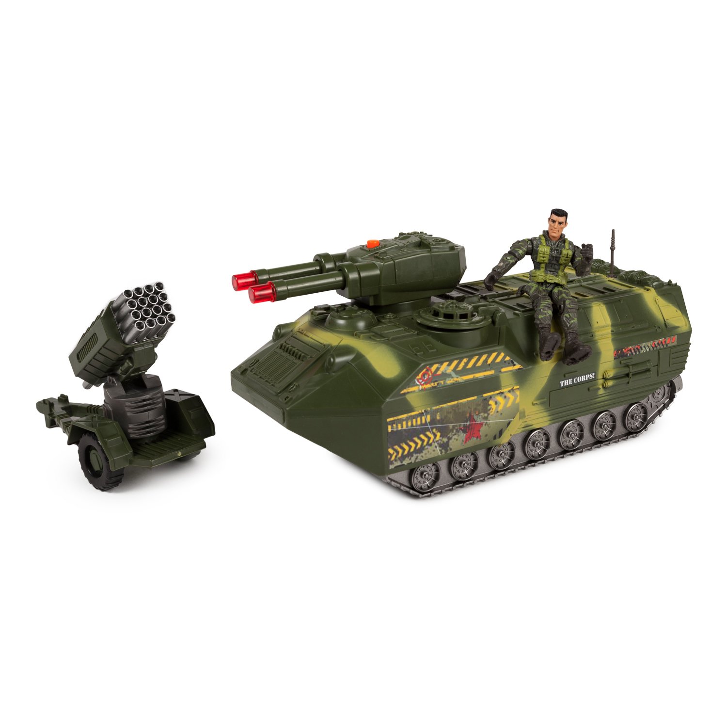Бункер-танк Global Bros камуфляжный (транспортное средство, 2 фигурки, аксессуары) - фото 1