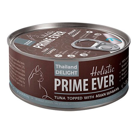 Корм для кошек Prime Ever тунец с азиатским сибасом в желе влажный 0.08кг