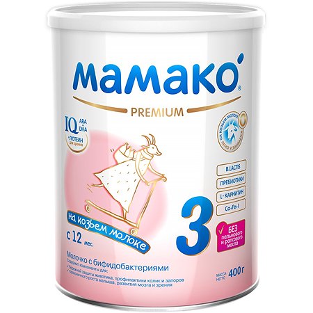 Смесь Мамако Premium 3 на козьем молоке 400г с 12месяцев - фото 1