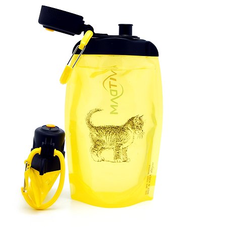 Бутылка для воды складная VITDAM желтая 500мл B050YES 611 - фото 3