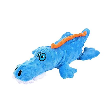 Игрушка для собак Uniglodis Крокодил с пищалкой синий