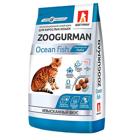 Корм сухой для кошек Зоогурман 350г Gourmet океаническая рыба