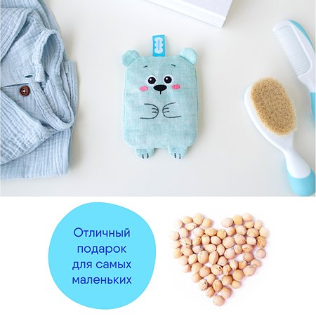 Игрушка-грелка Мякиши с вишнёвыми косточками Крошка Мишка для новорожденных от коликов подарок - фото 4