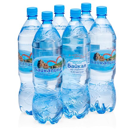 Вода питьевая БАЙКАЛИКА Набор 6 бутылок по 1.25л природная глубинная негазированная