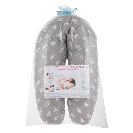 Подушка для беременных ROXY-KIDS U-образная полистирол / короны - фото 3