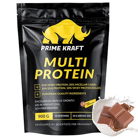 Протеин Prime Kraft Multi Protein комплексный молочный шоколад 900г - фото 1
