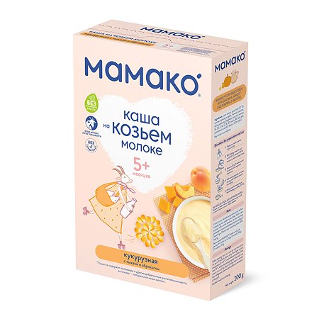 Каша Мамако кукурузная с тыквой и абрикосом на козьем молоке 200г с 5месяцев