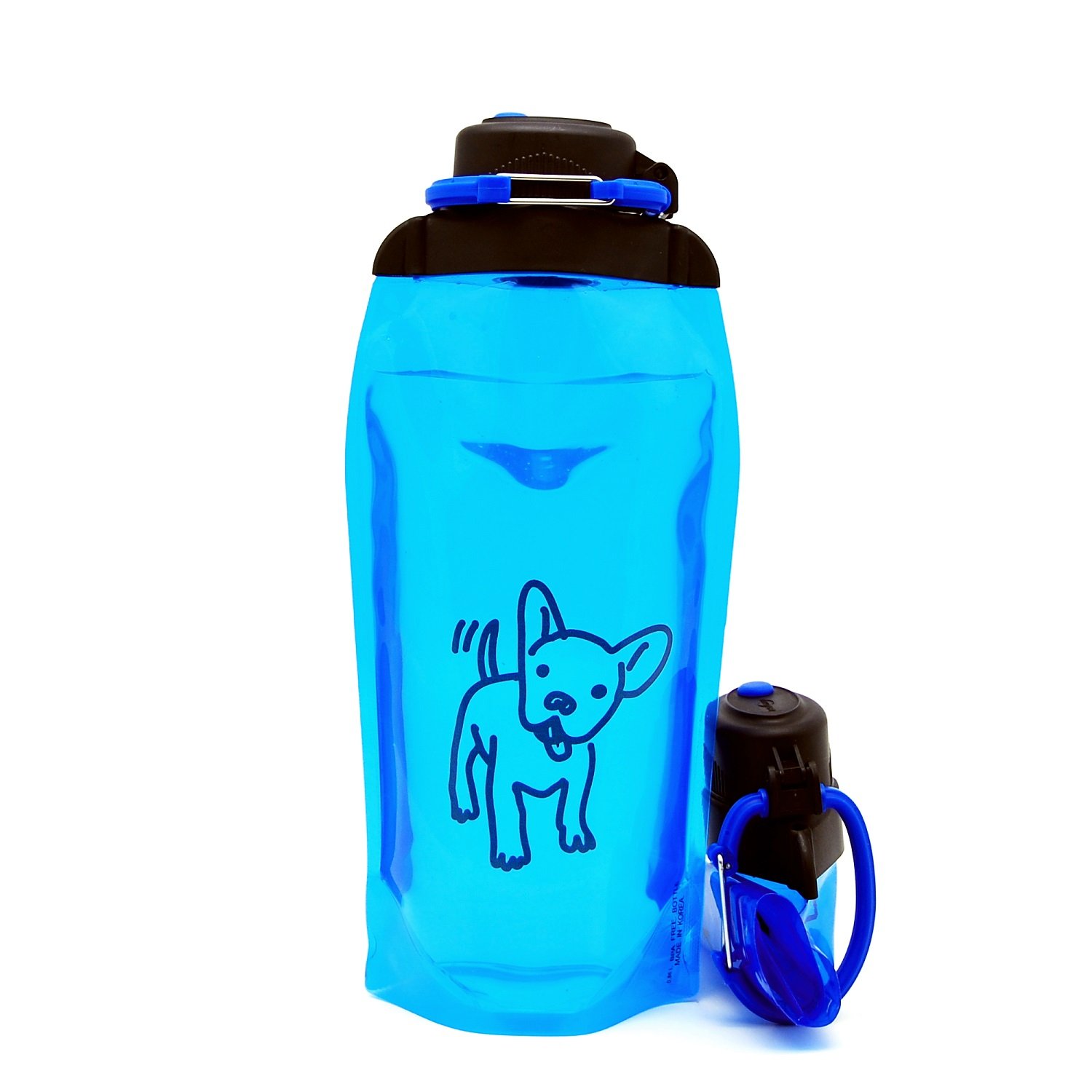 Бутылка для воды складная VITDAM синяя 860мл B086BLS 1408 - фото 2