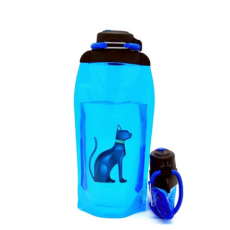 Бутылка для воды складная VITDAM синяя 860мл B086BLS 610 - фото 2