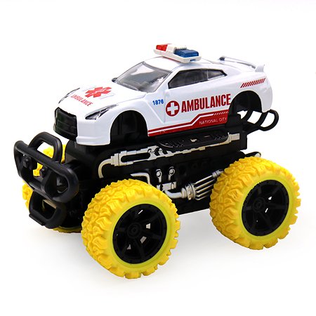 Машинка Funky Toys Скорая помощь с желтыми колесами FT8486-3
