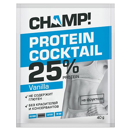 Коктейль Леовит Champ протеиновый ванильный 40г