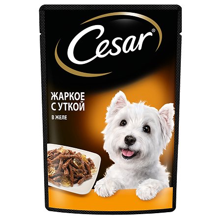 Корм для собак Cesar 85г жаркое с уткой в желе консервированный