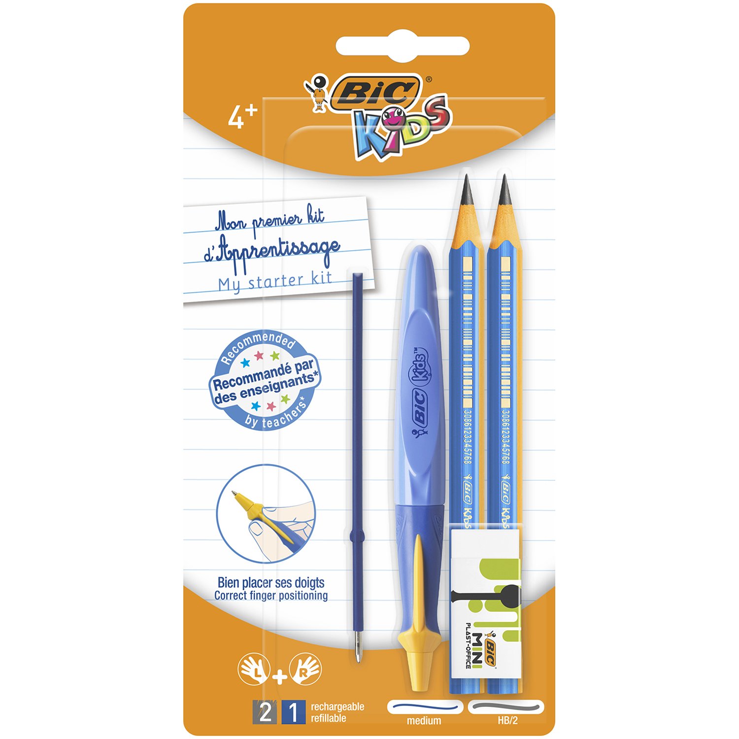 Набор BIC Старт ручка карандаш чернографитный ластик стержень 945761 - фото 1