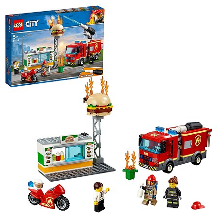 Конструктор LEGO City Fire Пожар в бургер-кафе 60214