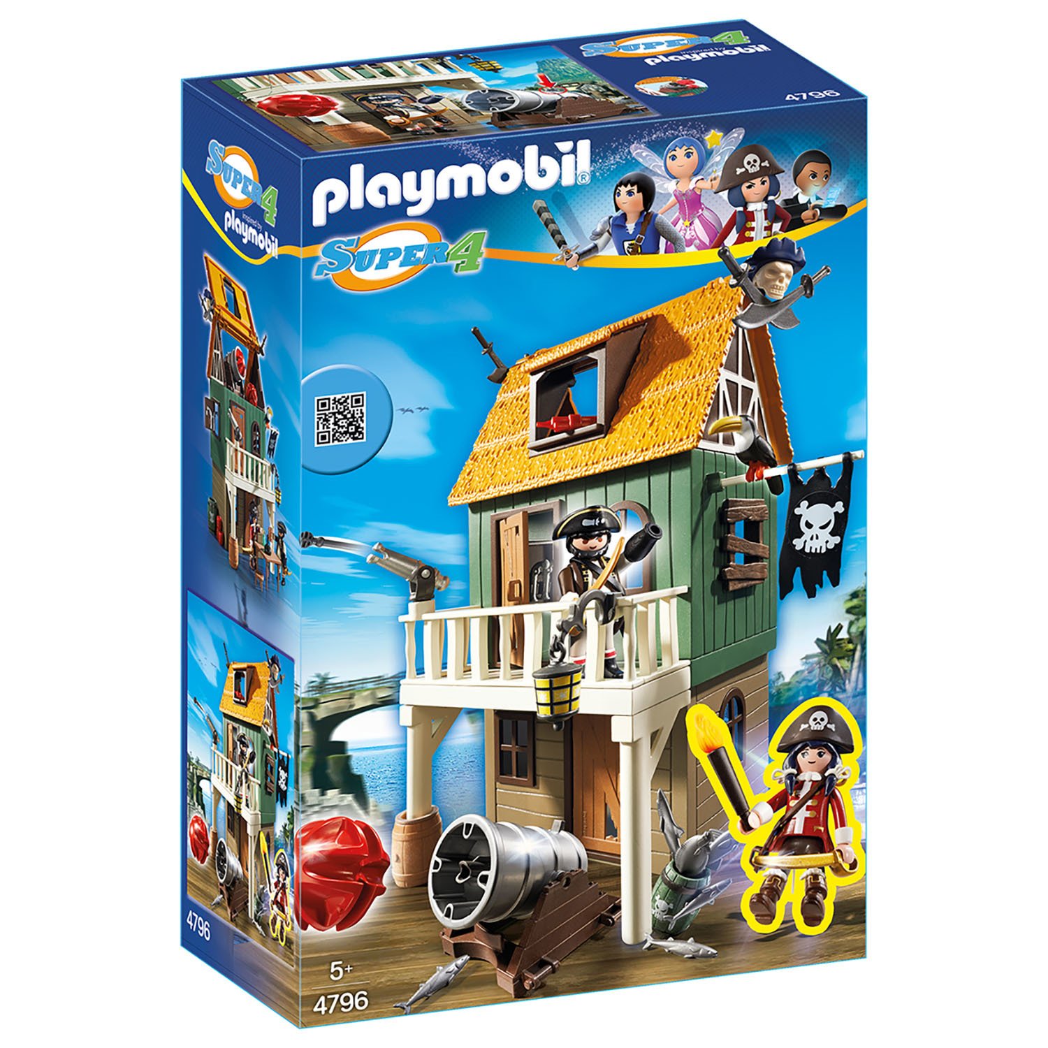 Конструктор блочный Playmobil Super 4 Замаскированный Пират Форт с Руби - фото 1