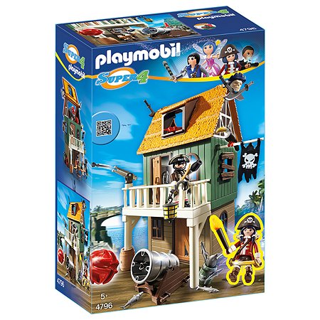 Конструктор блочный Playmobil Super 4 Замаскированный Пират Форт с Руби