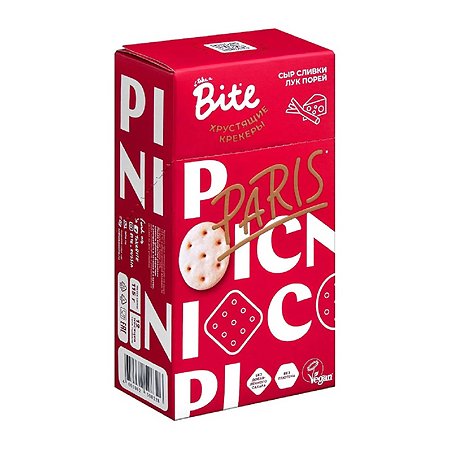 Крекеры Take a Bite Picnic сыр-сливки-лук порей 115г - фото 1