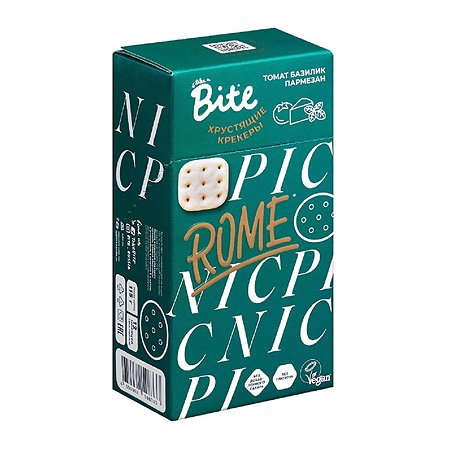 Крекеры Take a Bite Picnic томат-базилик-пармезан 115г - фото 1