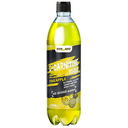 Напиток SCHWARZ L-carnitine 1500 слабогазированный ананас 500мл