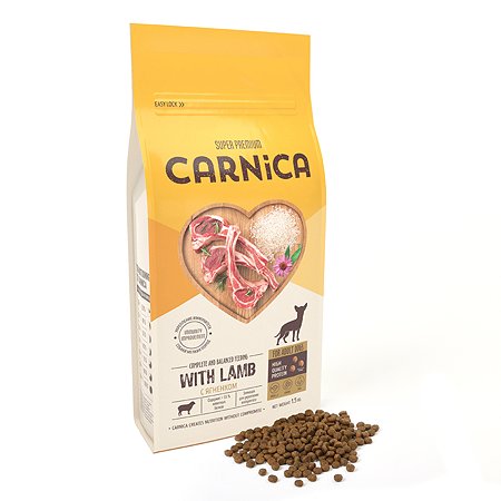Корм для собак Carnica 1.5кг ягненок-рис для мелких пород сухой - фото 4