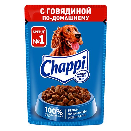 Корм для собак Chappi 85г говядина по-домашнему консервированный