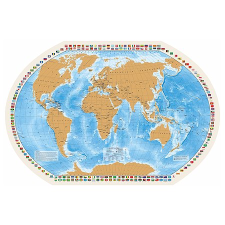 Карта ДИ ЭМ БИ МАРКЕТ Мир моих путешествий 1:40млн со стирающимся слоем ОСН1234549