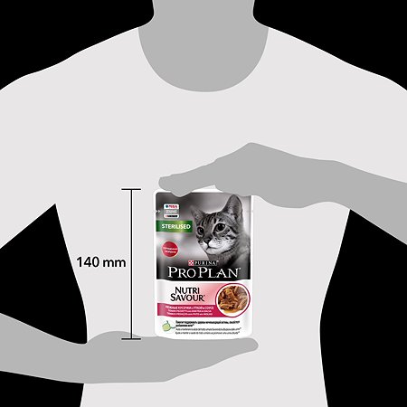Корм влажный для кошек PRO PLAN Nutri Savour 85г с уткой в соусе при стерилизации и кастрации - фото 10