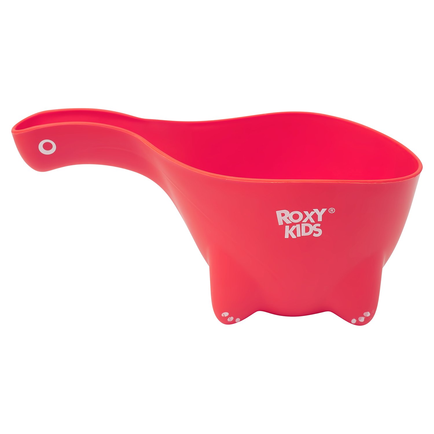 Ковш детский ROXY-KIDS для мытья головы и купания Dino Scoop цвет коралловый - фото 1