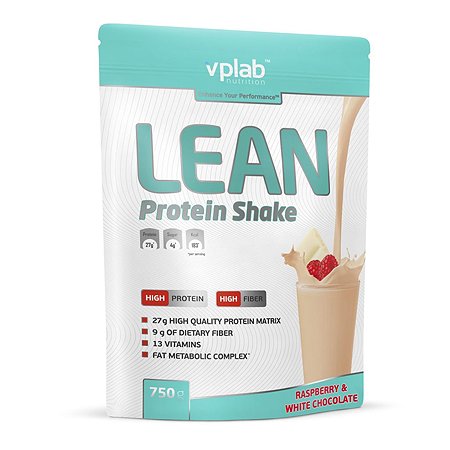 Протеин VPLAB Lean Protein Shake малина-белый шоколад 750г - фото 1