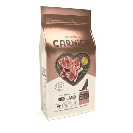 Корм для собак Carnica 0,8 кг с ягненком для всех по род сухой