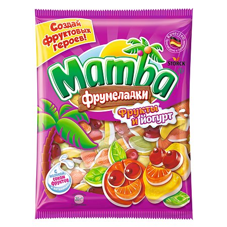 Мармелад жевательный MAMBA фрукты-йогурт 140г