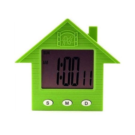 Часы-будильник Uniglodis электронные Домик зеленый
