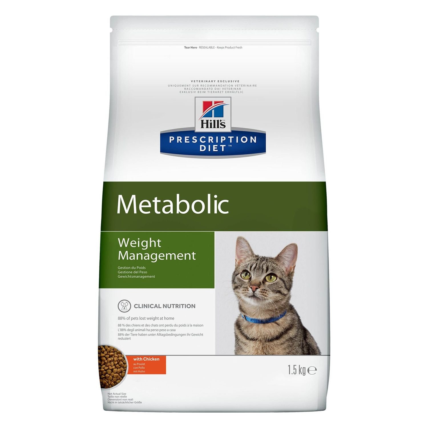 Корм для кошек HILLS 4кг Prescription Diet Metabolic Weight Management для оптимального веса с курицей сухой - фото 1