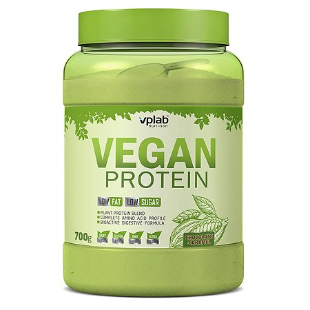 Протеин VPLAB Vegan Protein шоколад-карамель 700г