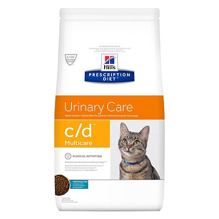 Корм для кошек HILLS 1,5кг Prescription Diet c/d Multicare Urinary Care для МКБ с океанической рыбой сухой