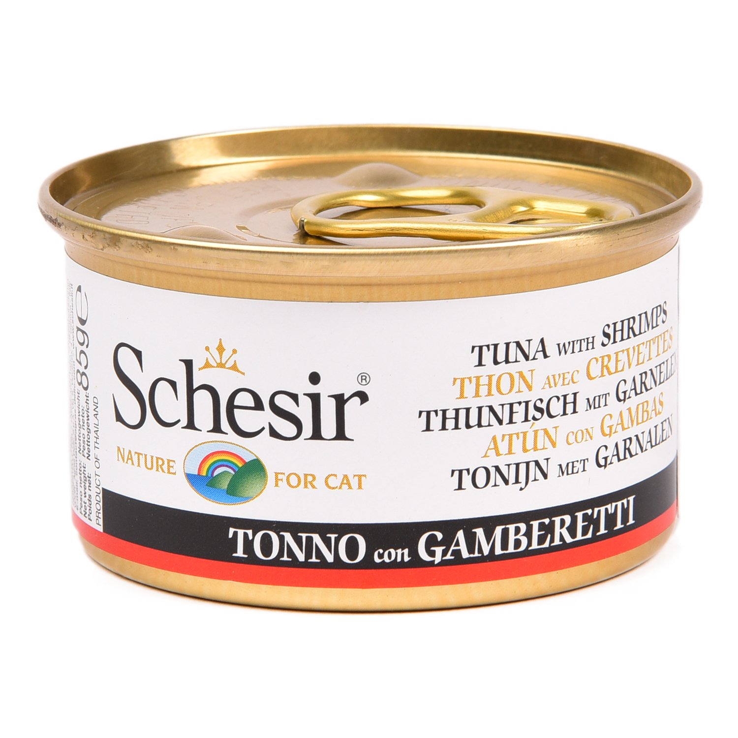 Корм влажный для кошек Schesir 85г тунец с креветками - фото 1