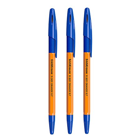 Ручка шариковая ErichKrause R-301 Orange Stick and Grip 0.7 42752