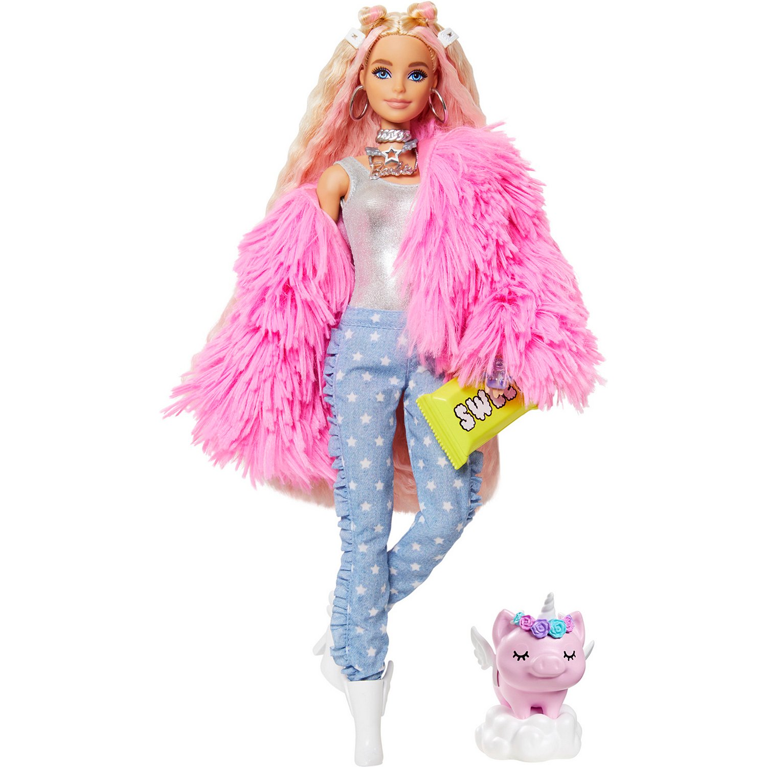 Кукла Barbie Экстра в розовой куртке GRN28 - фото 1